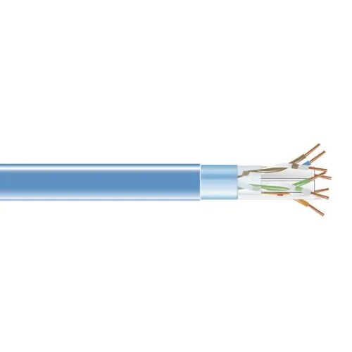 BLACK BOX CORPORATION EVNSL0611A-1000 — CAT6 400-MHZ SOLID ETHERNET BULK CABLE - SHIELDED (F/UTP), CMP PLENUM, BLUE, 100