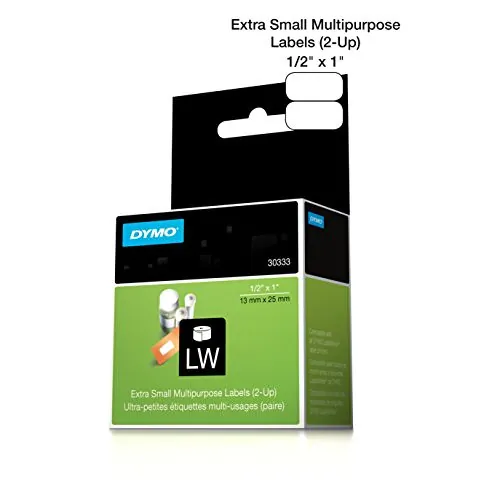 DYMO 30333 — DYMO LABELWRITER 30333 WHITE MULTI-PURPOSE LABELS (2-UP), 1/2 X 1 1000 PER ROLL