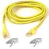 Belkin A3L980-05-YLW-S — BELKIN SNAGLESS PATCH CABLE - UNSHIELDED TWISTED PAIR (UTP) - MALE LEFT GENDER -