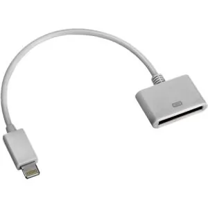 4XEM 4X830PINACBL — 4XEM Lightning To 30-Pin Adapter Cable For iPhone/iPod/iPad - Lightning/Proprietary for iPhone, iPod, iPad - 8 - Lightning Proprietary Connector - Female Proprietary Connector - White