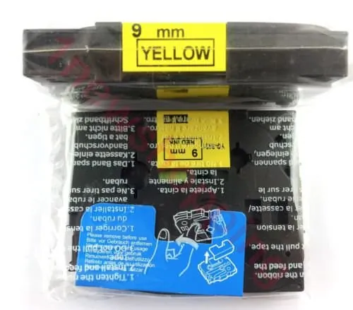 Brother TZE-S621 — P-touch Label Tape - x 11/32" Width x 26 1/5 ft Length - Tape - Black On Yellow - Water Resistant - Laminated - Chemical Resistant, Abrasion Resistant, Temperature Resistant, Fade Resistant, Easy Peel, Split Backing, Durable, Strong Adhesive, Grease Resistant, Grime Resistant, Long Lasting, ... - 1 Each