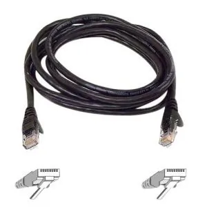 Belkin A3L980-03-BLK — BELKIN A3L980-03-BLK PATCH CABLE - UNSHIELDED TWISTED PAIR (UTP) - MALE LEFT GEN