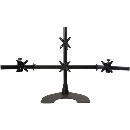 ErgoTech 100-D28-B13 — 100 SERIES 1 OVER 3 DESK STAND, BLACK, HOLDS 25 LBS PER MONITOR, DUAL 34IN SCREE