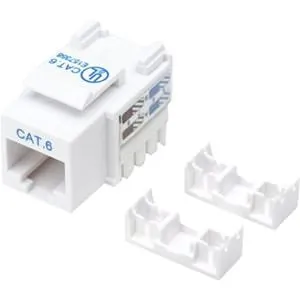 Intellinet 210591 — INTELLINET CAT6 KEYSTONE JACK UTP, WHITE, PUNCH-DOWN