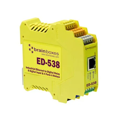 BRAINBOXES ED-538 — ETHERNET TO DIGITAL IO RELAY