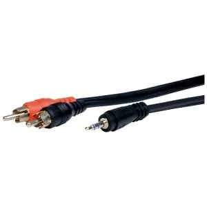 ‎Comprehensive Cable MPS-2PP-10ST — 10FT 3.5mm Stereo Male to 2 RCA Male Cable - Audio Cable