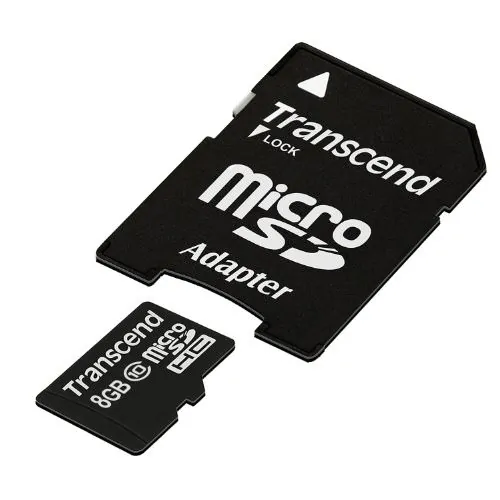 Transcend TS8GUSDHC10 — TRANSCEND 8GB MicroSDHC Card - Class 10 High Speed