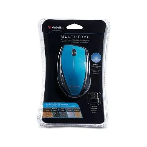 VERBATIM 97993 — WIRELESS MULTI TRAC BLUE LED MOUSE BLUE