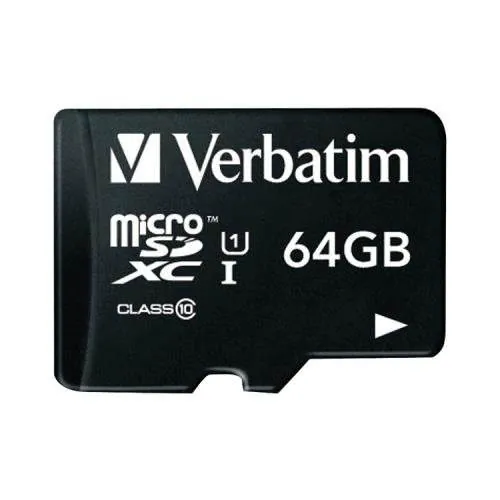 VERBATIM 44084 — MICROSDHC 64GB CLASS 10 UHS 1 W ADAPTER