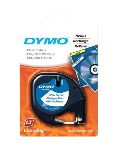 DYMO 91331 — 1/2INCH (12 MM) PLASTIC LETRATAG TAPE