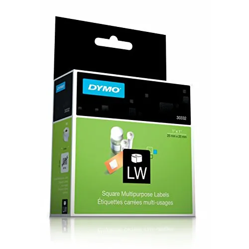 DYMO 30332 — 1IN X 1IN LABELS, 750 LABELS/ROLL, 1 ROLL/BOX - MULTI-USE SQUARE LABELS FOR ALL