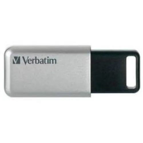 VERBATIM 98665 — Verbatim 32GB Store 'n' Go Secure Pro USB 3.0 Flash Drive with AES 256 Hardware Encryption - Silver - 32 GB - 1pk