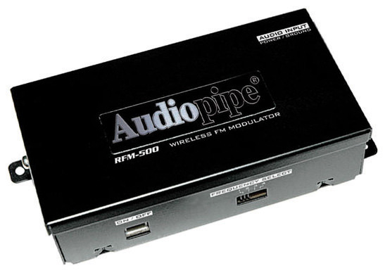 Audiopipe RFM500 - Wireless Fm Modulator Audiopipe 2 Ch. Onoff Switch;adj.outpu