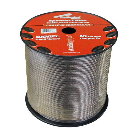 Nippon Labs CABLE161000 — Speaker Wire Audiopipe 16 Ga 1000' Clear