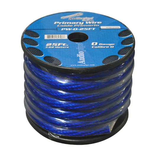 Nippon Labs PW025BL — POWER WIRE AUDIOPIPE 0GA. 25' BLUE