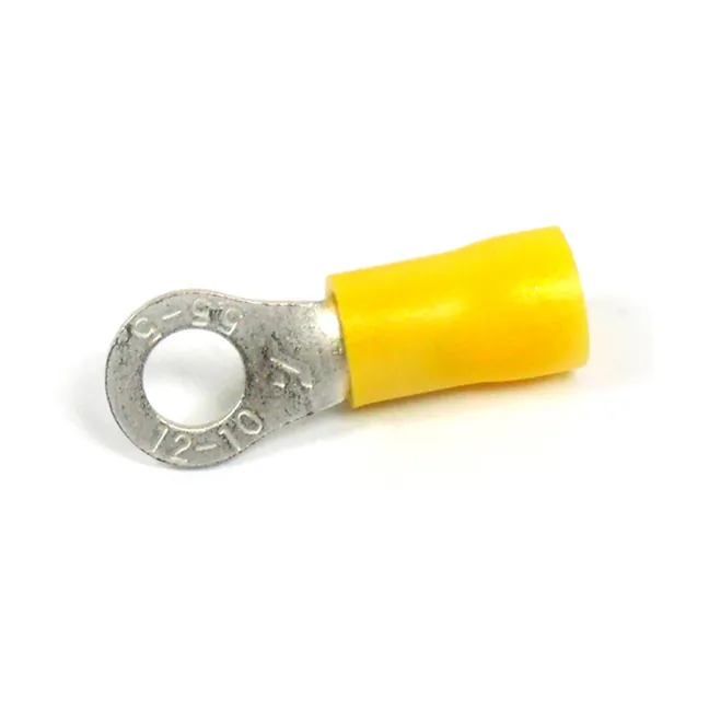 Xscorpion RTT10Y — Yellow #10 Ring Terminals for 10-12 GA Wire - 100 Pcs