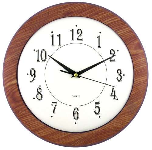 TIMEKEEPER 6415 - Timekeeper 6415 12 Wood Grain Round Wall Clock