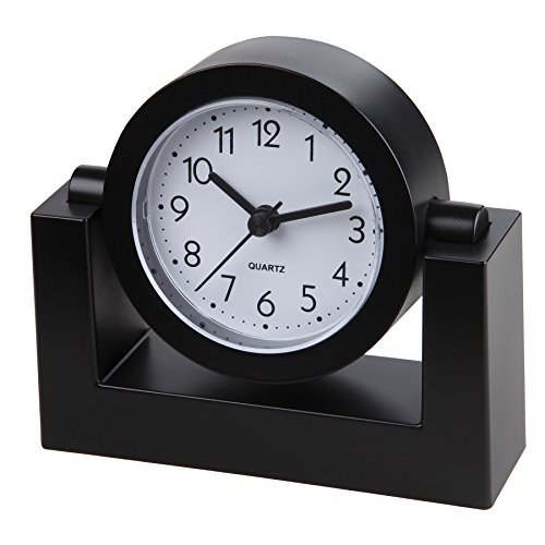 TIMEKEEPER TK6851 - Timekeeper TK6851 4 Swivel Black Desktop Clock
