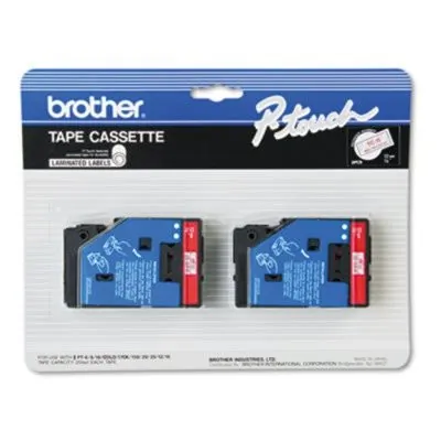 Brother TC11 — BROTHER LAMINATED TAPE - RED ON CLEAR - 25 FEET - FOR BROTHER PT6, PT8, PT10, PT