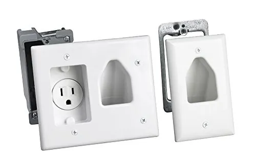 DATACOMM ELECTRONICS 50-3321-WH-KIT — DataComm Electronics Flat Panel TV Cable Organizer Kit