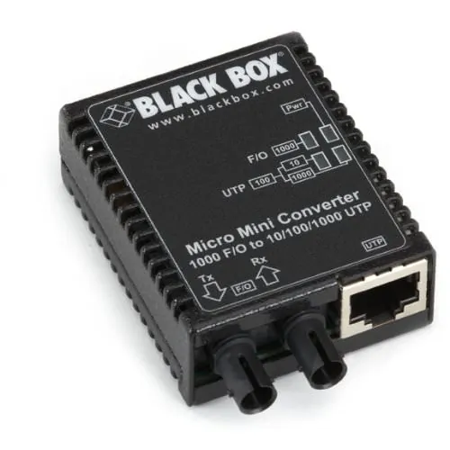 BLACK BOX CORPORATION LMC4001A — THE MICRO MINI MEDIA CONVERTER IS IDEAL FOR BRINGING FIBER TO THE DESKTOP AND FO