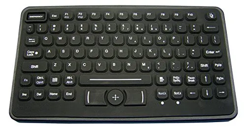TG3 ELECTRONICS KBA-BLH-5RU — KEYBOARD; RUGGED 86 KEY KEYBOARD W/ NEMA 4 POINTING DEVICE AND RED BACKLIGHTING.