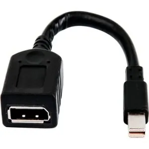 4XEM 4XMDPMDPFA — 6-Inch Mini DisplayPort Male to DisplayPort Female Adapter