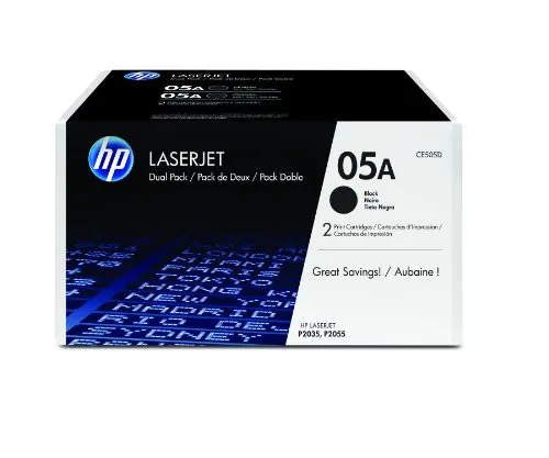 HP CE505D — HP Genuine Toner 23K Black 2-Pack for P2035/2055 Series