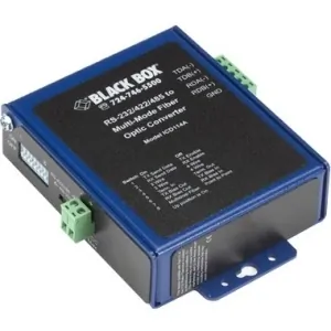 BLACK BOX CORPORATION ICD116A — INDUSTRIAL OPTO-ISOLATED SERIAL TO FIBER SM ST CONVERTER IS THE IDEAL CHOICE FOR
