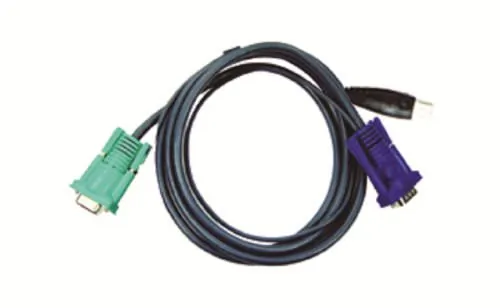 Aten Technologies 2L5203U — ATEN - 2L5203U -  KVM CABLE - HDB-15,USB TYPE A LEFT CONNECTOR - MALE LEFT GENDE