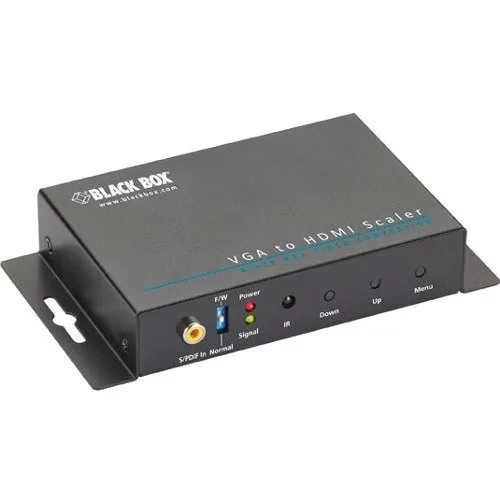 BLACK BOX CORPORATION AVSC-VGA-HDMI-R2 — JUST PLUG IN A VGA CABLE FROM A PC, LAPTOP, OR OTHER VGA SOURCE AND THE BLACK BO
