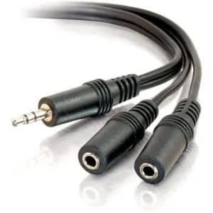 C2G 40427 — 6FT 3.5MM MALE TO (2) 3.5MM  FEMALE Y