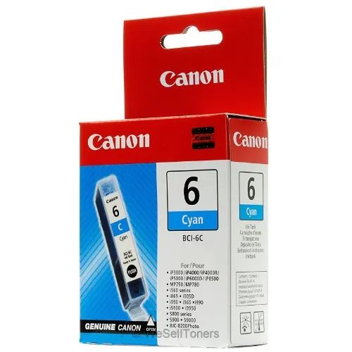 CANON 4706A003 — BCI-6 INK TANK - CYAN - 280 PAGES , 5% COVERAGE ORIGNAL - FOR IP8500, IP6000D ,IP5000, I