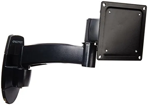 ERGOTRON 45-233-200 — WALL MOUNT ARM - STEEL - BLACK - EXTENDS OUT ALMOST 15" (38 CM) OR FOLDS BACK TO