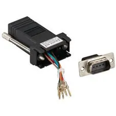 BLACK BOX CORPORATION FA4509M-BK — MODULAR ADAPTER KIT WITH THUMBSCREWS - DB9 (MALE) TO RJ45 (FEMALE), BLACK