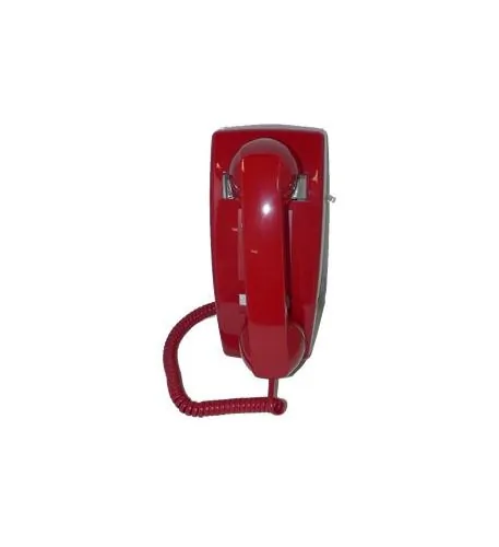Cortelco ITT-2554NDL-RD — Cortelco 2554 Wall Phone No Dial Red 255447-VBA-NDL