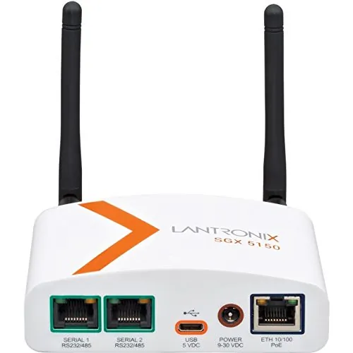 Lantronix SGX5150102US — SGX 5150 IOT DEVICE GATEWAY, WIRELESS 802.11A/B/G/N/AC, 1XRS232 (RJ45), USB, 10/