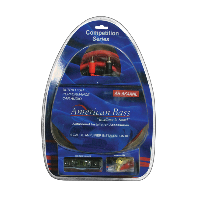 American Bass AK4 - Amplifier Wiring Kit 4 Gauge American Bass Mini