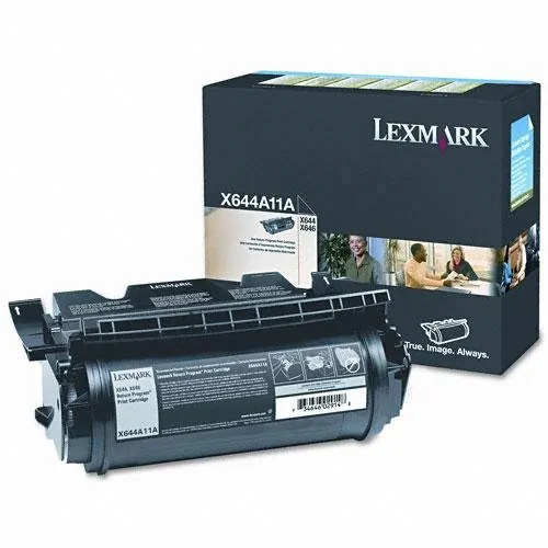 Lexmark X644A11A - Lexmark X644A11A Black Toner Cartridge, 10,000 Yield