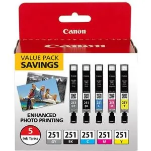 CANON 6513B011 — VALUE PK CLI-251 BK/C/M/Y/GY