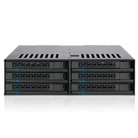 Icy Dock MB326SP-B — ICY DOCK Removable Storage Derive MB326SP-B 6x2.5 inch SATA SAS HDD/SSD Mobile Rack Cage in 1x5.25 inch Bay Retail