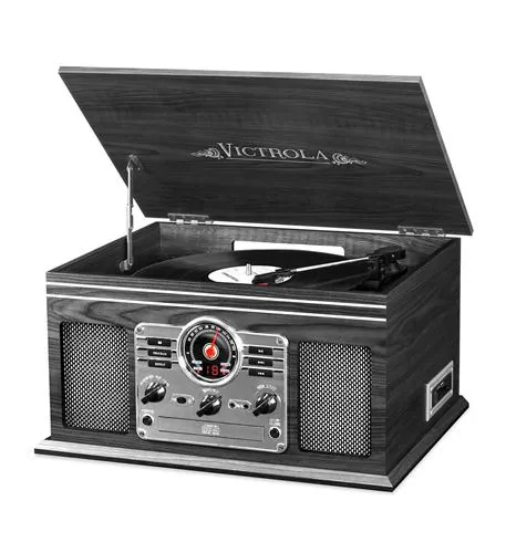 Innovative Technology INN-VTA-200B-GRY — Victrola 6-in-1 Bluetooth Entertainment Center