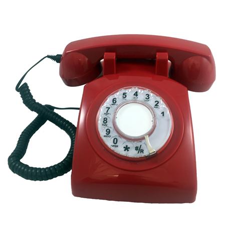 Cortelco ITT-500RED - Cortelco Rotary Phone Red