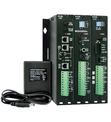 Bogen BG-PCMSYS3 — 3-Zone Preassembled PCM Audio System with Power Supply