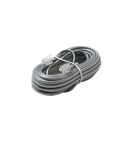 Steren ST-304-007SL — 7' Silver Modular Line Cord for Telecommunication Needs