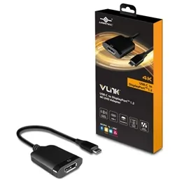 VANTEC CB-CU300DP12 - Vantec VLink USB-C to DisplayPort 1.2 Active Adapter - 4K60H