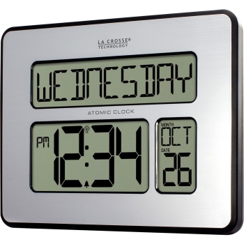 LACROSSE TECHNOLOGY 513-1419BL-INT - ATOMIC DIGITAL WALL CLOCK