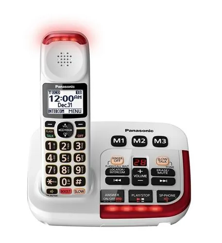 PANASONIC KX-TGM420W — Amplified Cordless Phone with Answering Machine