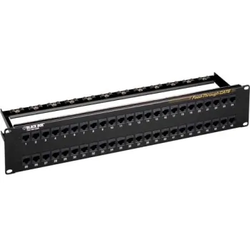 BLACK BOX CORPORATION JPM820A — CAT6 FEED-THROUGH PATCH PANEL - 2U, UNSHIELDED, 48-PORT