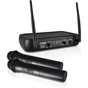PYLE PDWM2135 — VHF Wireless Microphone System with Dual Handheld Mics